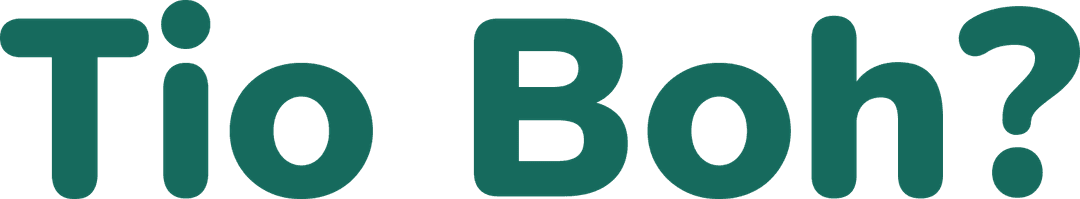 Tio Boh? wordmark in Green Dark